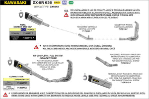 Arrow Pista "Competition" Full Exhaust System - 2024+ Kawasaki ZX-6R