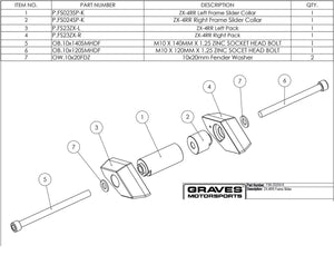 Graves Motorsports Kawasaki ZX-4RR Frame Slider Kit