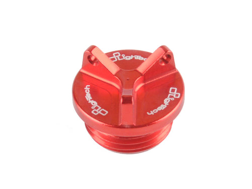 Lightech - Oil Filler Caps - 3 Star style - Red - Aprilia/MV Agusta - OIL002ROS