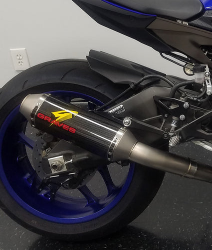 Graves Motorsports 2015+ Yamaha R1 Full Titanium Exhaust System with 265mm Silencer