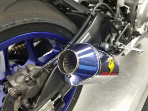 Graves Motorsports 2015+ Yamaha R1 Titanium ElectricK BLUE Cat Eliminator Exhaust Valve Type-R