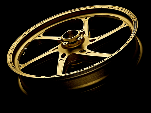 OZ Racing GASS RS-A Aluminum 6-Spoke Front Wheel - MATTE GOLD - 2020+ BMW S1000RR (CAST WHEEL REPLACEMENT)